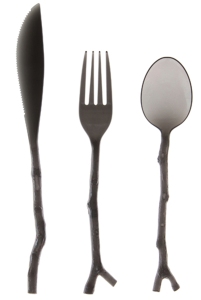 Translucent Black Twig Cutlery Set - $5.95